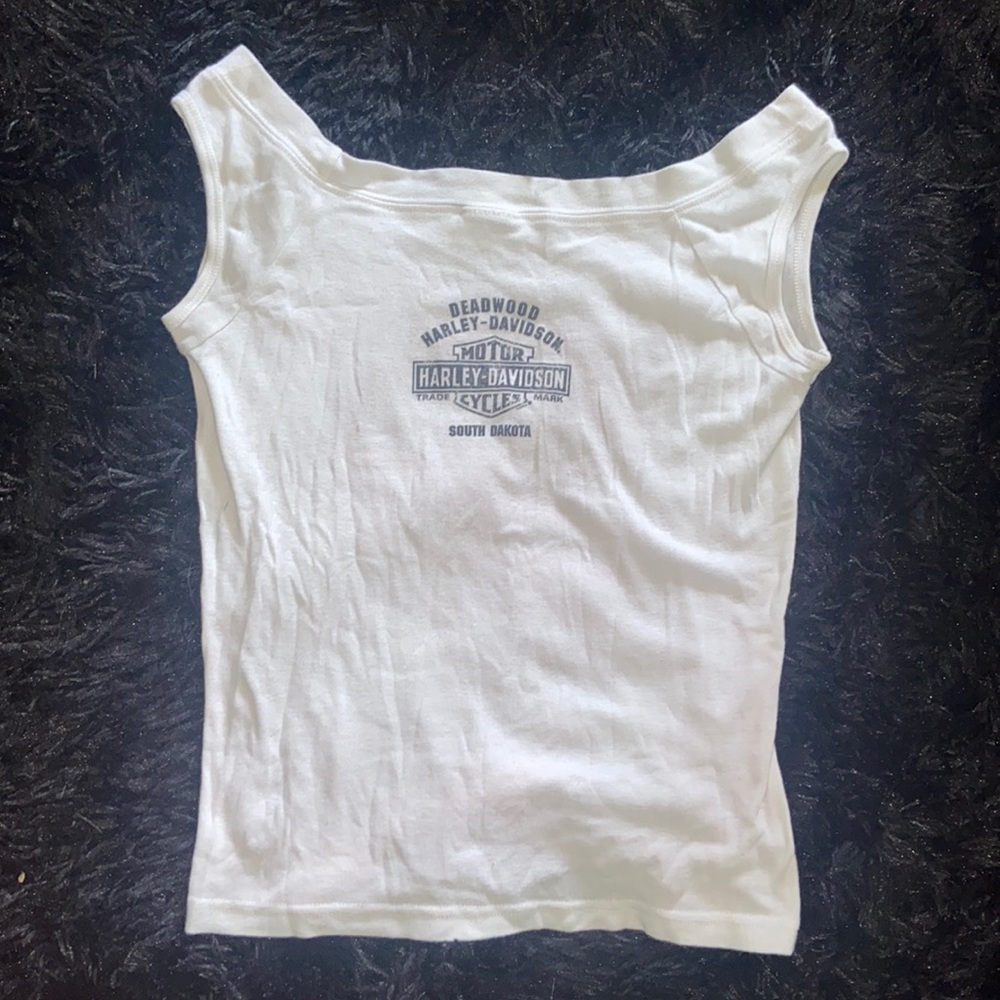 HARLEY DAVIDSON WHITE TANK TOP VINTAGE